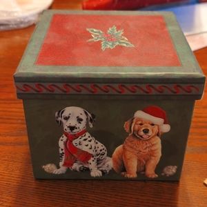 Christmas box featuring dogs